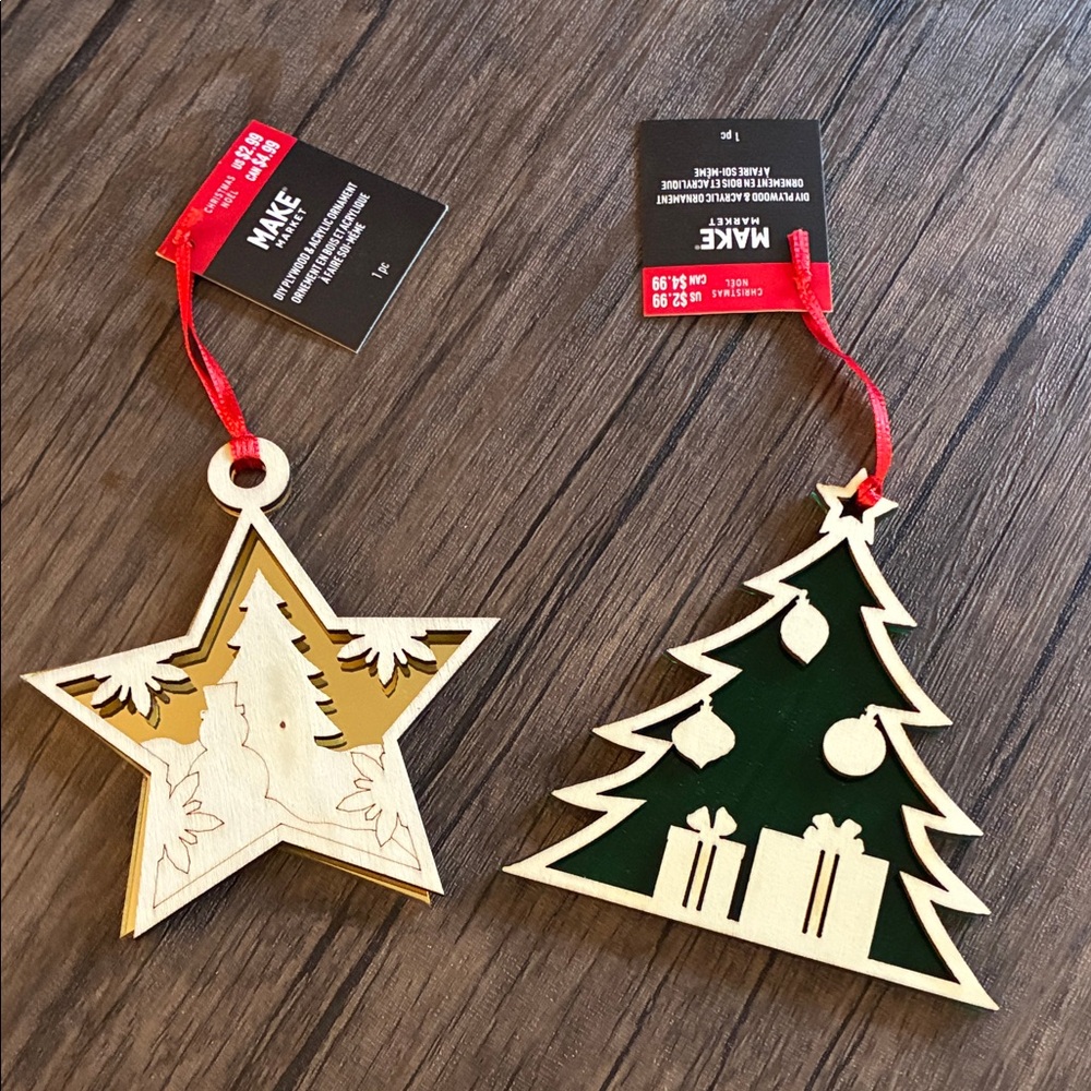 Holiday Star and Tree DIY Ornament Set